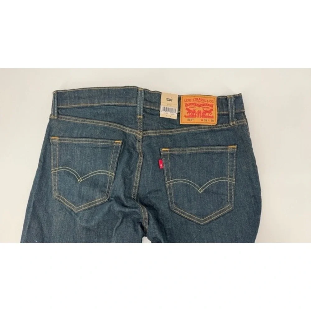 Levi's 511 Slim Men 33x30 Dark Indigo Stretch Denim Jeans NWT Casual Classic